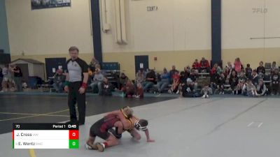 70 lbs Cons. Round 2 - Eli Wentz, Bison Wrestling Club vs Jace Cross, Immortal Athletics WC