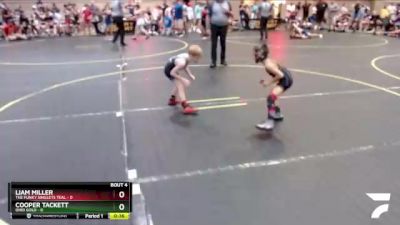 46 lbs Quarterfinals (8 Team) - Cooper Tackett, Ohio Gold vs Liam Miller, The Funky Singlets Teal