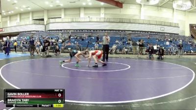 83 lbs Cons. Round 4 - Gavin Boller, Michigan Matcat Wrestling Club vs Braidyn Taby, Rampage Wrestling