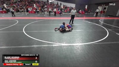 75 lbs Cons. Round 3 - Blaise Gehring, Slinger Red Rhinos WC vs Ren Kremer, Askren Wrestling Academy