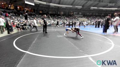 55 lbs Quarterfinal - Bennett Dawson, Team Tulsa Wrestling Club vs Kolson Leslie, Choctaw Ironman Youth Wrestling