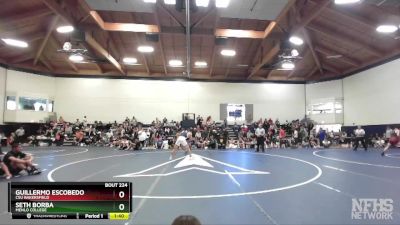 165 lbs Semifinal - Guillermo Escobedo, CSU Bakersfield vs Seth Borba, Menlo College