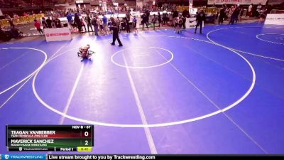 67 lbs Champ. Round 1 - Teagan VanBebber, Team Temecula /Pin Club vs Maverick Sanchez, Rough House Wrestling