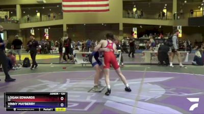 120 lbs 3rd Place Match - Logan Edwards, NE vs Vinny Mayberry, IA