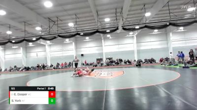 165 lbs Quarterfinal - Ethan Cooper, Wabash vs Sam York, Indiana Tech