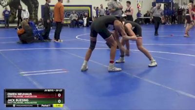 JV-27 lbs Round 2 - Owen Neuhaus, West Delaware, Manchester vs Jack Buesing, West Delaware, Manchester