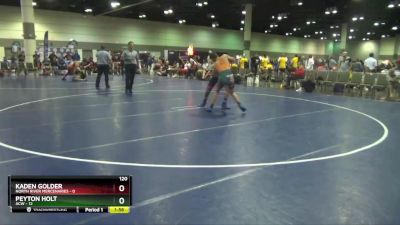 120 lbs Round 4 (6 Team) - Peyton Holt, ACW vs Kaden Golder, North River Mercenaries