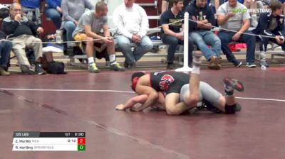 125 lbs Round of 16 - Zack Murillo, Wesleyan vs Robert Hartling, Springfield College