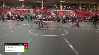 70 lbs Semifinal - Paco Chavez, Kingman County Wrestling Club vs Kashten Barrett, El Dorado Wrestling Club