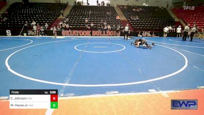 75 lbs Final - Cooper Johnson, HURRICANE WRESTLING ACADEMY vs Manny Payne Jr, HURRICANE WRESTLING ACADEMY