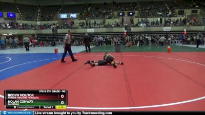 90 lbs Champ. Round 1 - Nolan Conway, Caledonia vs Bodyn Molitor, Pursuit Wresting Minnesota