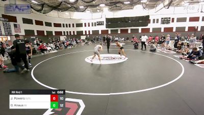 102 lbs Rr Rnd 1 - Jacob Powers, Outlaws vs Dylan Knaus, ISI Wrestling Black