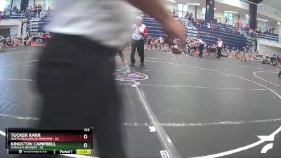 125 lbs Round 2 (3 Team) - Kingston Campbell, Carolina Reapers vs Tucker Karr, South Paulding Jr Spartans