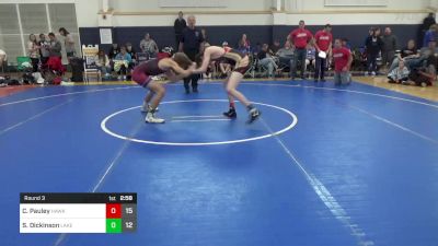 139 lbs Round 3 - Carter Pauley, Hawks WC vs Sawyer Dickinson, Lake Erie WC NY