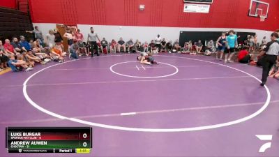 133 lbs Round 1 (6 Team) - Andrew Auwen, Choctaw vs Luke Burgar, Spartan Mat Club