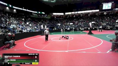 65 lbs Quarterfinal - Bentley Thoryk, WRN2 vs Zyan Cross, TLWA