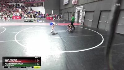 95 lbs Champ. Round 2 - Ella Pierick, Oregon Youth Wrestling vs Madelyn Lechman, St Croix Falls