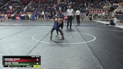 55 lbs Cons. Round 1 - Antonio Maley, Hutchinson Kids vs Drake Young, Linn County Twisters Wrestling Club