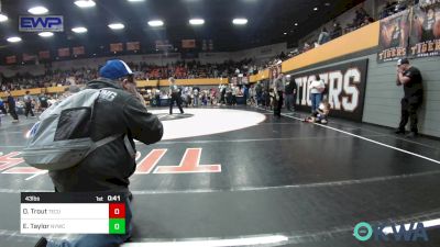 43 lbs Round Of 16 - Owen Trout, Tecumseh Youth Wrestling vs Ethan Taylor, Newcastle Youth Wrestling