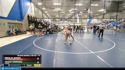 79 lbs Cons. Semi - Nikolas Jensen, Champions Wrestling Club vs Mason Sandness, Ravage