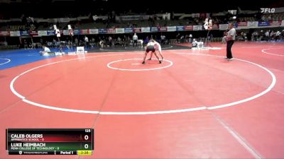 125 lbs Semis & Wb (16 Team) - Luke Heimbach, Penn College Of Technology vs Caleb Olgers, Apprentice School