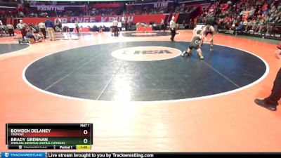 1A 126 lbs Quarterfinal - Bowden Delaney, Tremont vs Brady Grennan, Sterling (Newman Central Catholic)