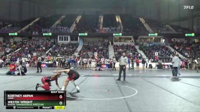 110 lbs Quarterfinal - Kortney Akpan, Maize vs Westin Wright, Kansas Thunderstruck Wrestling