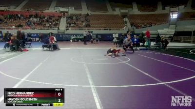 D1-113 lbs Champ. Round 1 - Nico Hernandez, Mountain View Hs (Mesa) vs Hayden Goldsmith, Boulder Creek