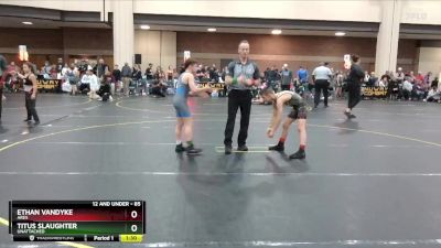 85 lbs Cons. Round 3 - Ethan VanDyke, Ares vs Titus Slaughter, Unattached