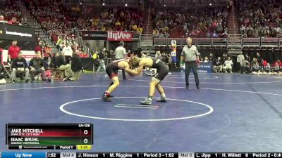 3A-138 lbs Cons. Round 4 - Jake Mitchell, Iowa City, City High vs Isaac Bruhl, Ankeny Centennial