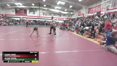 55-60 lbs Round 2 - Ryder Diven, Cameron Youth Wrestling Club vs Caden West, Odessa Youth Wrestling