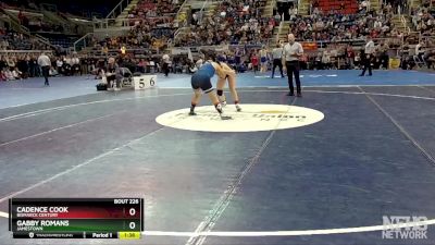 148 lbs Semifinal - Gabby Romans, Jamestown vs Cadence Cook, Bismarck Century