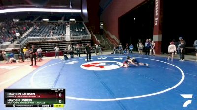 63 lbs Semifinal - Dawson Jackson, Eastside United Wrestling Club vs Hayden Unrein, High Plains Thunder Wrestling Club