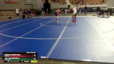 D2-215 lbs Cons. Round 1 - Adrian Berryhill, Cienega vs Joe Valenzuela, Millennium