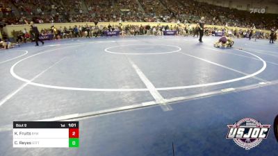 126 lbs Round Of 64 - Kale Fruits, Bristow Youth Wrestling vs Cash Reyes, Standfast