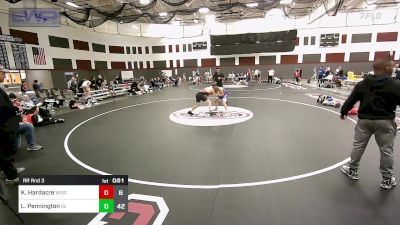 136 lbs Rr Rnd 3 - Kyler Hardacre, WrightWay vs Lane Pennington, ISI Wrestling Black