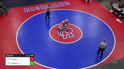 124 lbs Round Of 32 - Aidan Finnigan, Canon McMillan vs Brady Haggerty, Marion Center