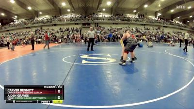 210 lbs Quarterfinal - Aiden Graves, Eagles Wrestling Club Liberty North-AAA vs Carver Bennett, Lawson Youth Wrestling Club-AA