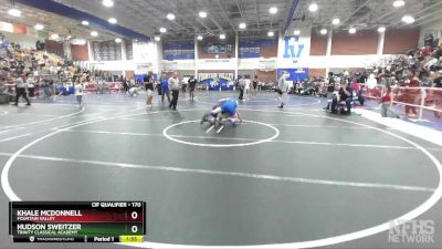 170 lbs Quarterfinal - Khale McDonnell, Fountain Valley vs Hudson Sweitzer, Trinity Classical Academy