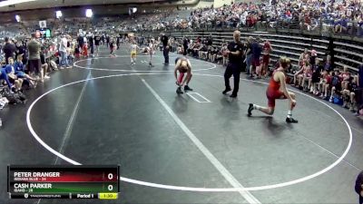 130 lbs Quarterfinals (8 Team) - Cash Parker, Idaho vs Peter Dranger, Indiana Blue