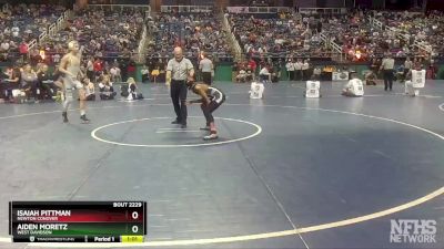 2A 113 lbs Cons. Round 2 - Isaiah Pittman, Newton Conover vs AIDEN MORETZ, West Davidson