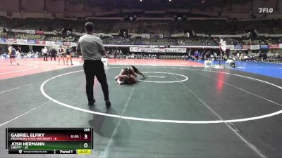 285 lbs Champ Round 1 (16 Team) - Gabriel Elfiky, Frostburg State University vs Josh Hermann, Liberty