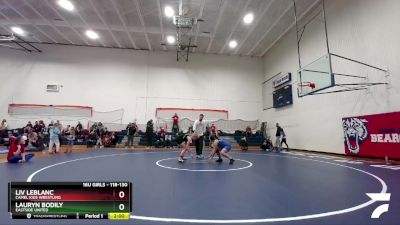 118-130 lbs Round 3 - Lauryn Bodily, Eastside United vs Liv LeBlanc, Camel Kids Wrestling