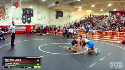 120 lbs Champ. Round 1 - Damian Ochoa, Santa Margarita vs Anthony Lopez, Knight