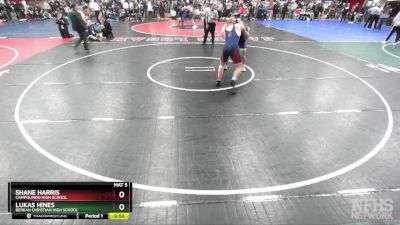 217 lbs Cons. Round 5 - Lukas Hines, Berean Christian High School vs Shane Harris, Campolindo High School