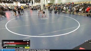 86 lbs Cons. Round 4 - Taber McBurney, KS vs Lincoln Swick, WI