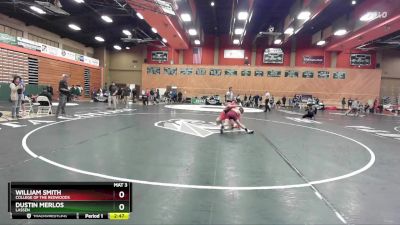 133 lbs Champ. Round 2 - Dustin Merlos, Lassen vs William Smith, College Of The Redwoods