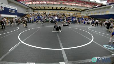 37-40 lbs Rr Rnd 3 - Caroline Rice, Noble Takedown Club vs Sadie Beavers, Harrah Little League Wrestling