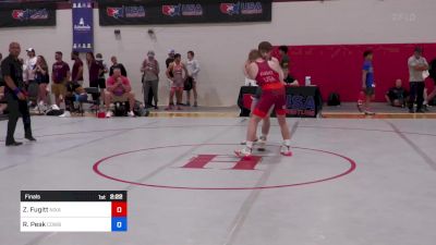 60 kg Final - Zan Fugitt, Nixa High School Wrestling vs Rhett Peak, Cowboy Wrestling Club