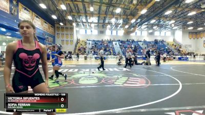 108 lbs Semifinal - Sofia Ferran, Golden Bears vs Victoria Sifuentes, Gladiator Wrestling Club